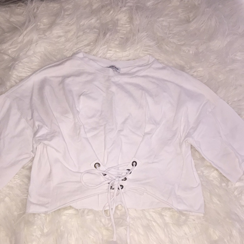 White crop top